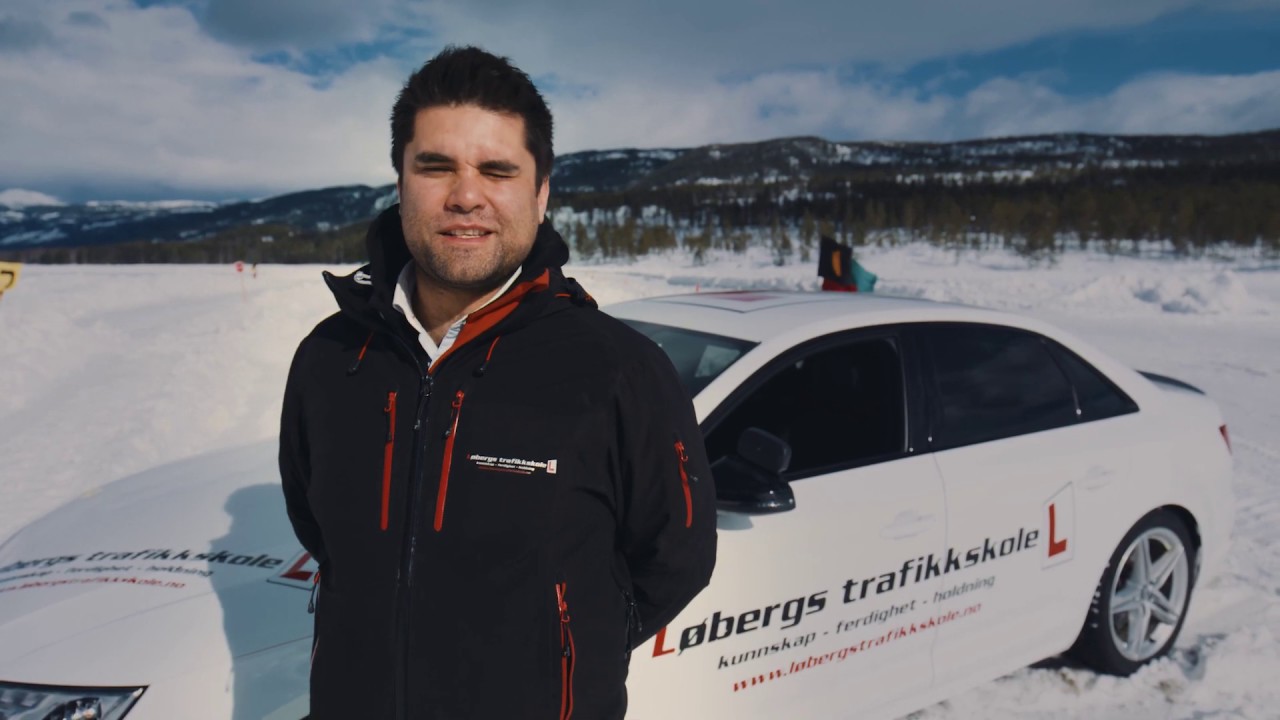 Løbergs Trafikkskole tester sikkerhetsystemer på bil