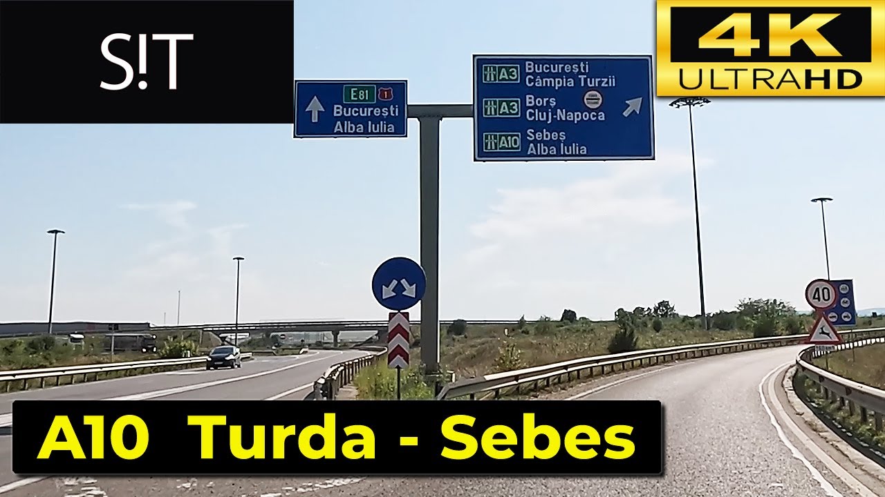 Autostrada A10 Turda – Sebes | Condus Real 4K 60FPS | Trafic Usor - Vreme Buna