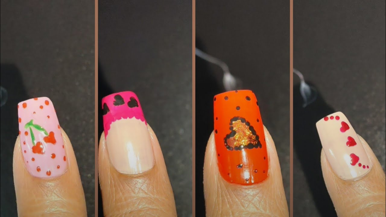 Easy Nail Art Design for Valentine's Day💘 || Simple Valentine's Day Nailart Idea😱 || My Nail world 🌎
