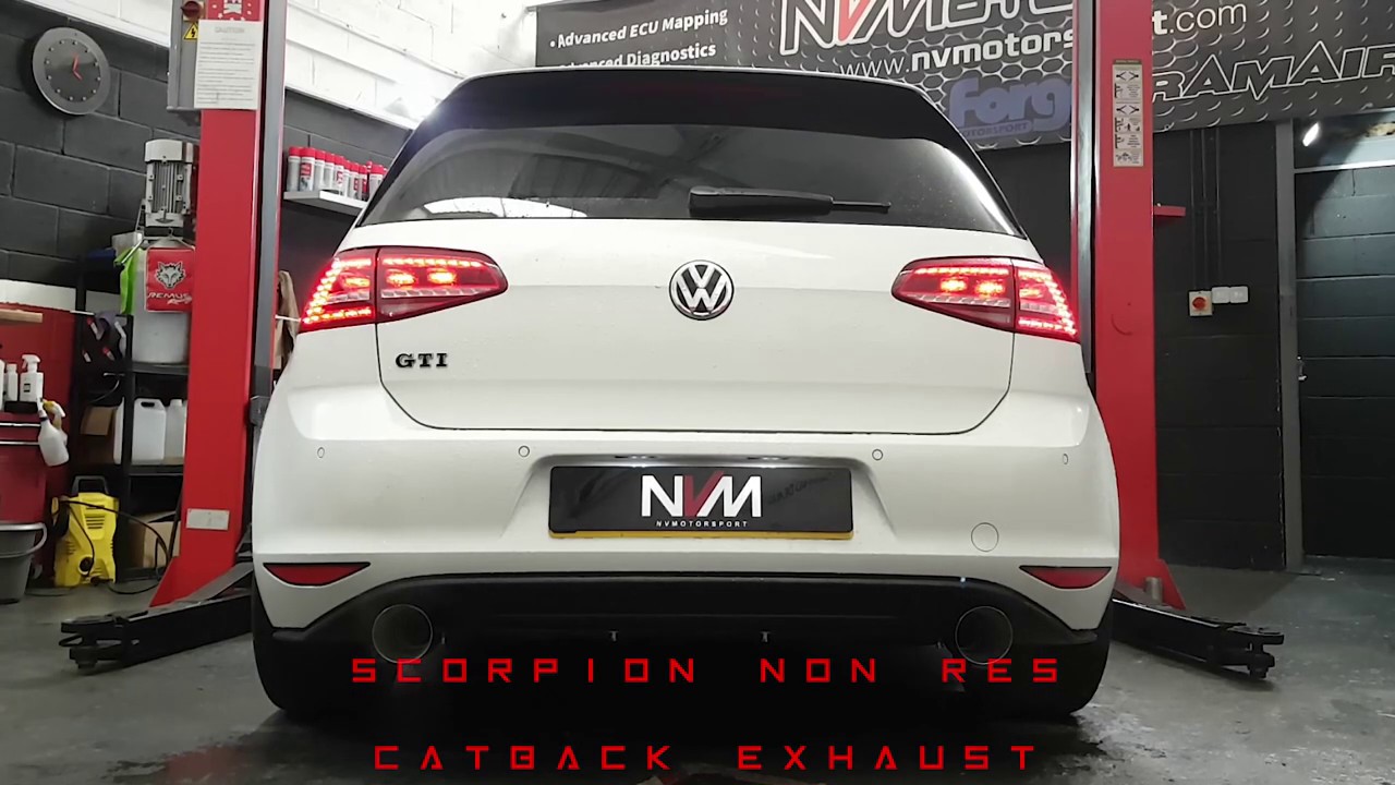 VW Golf MK7 Gti Scorpion Catback system - Non Resonated
