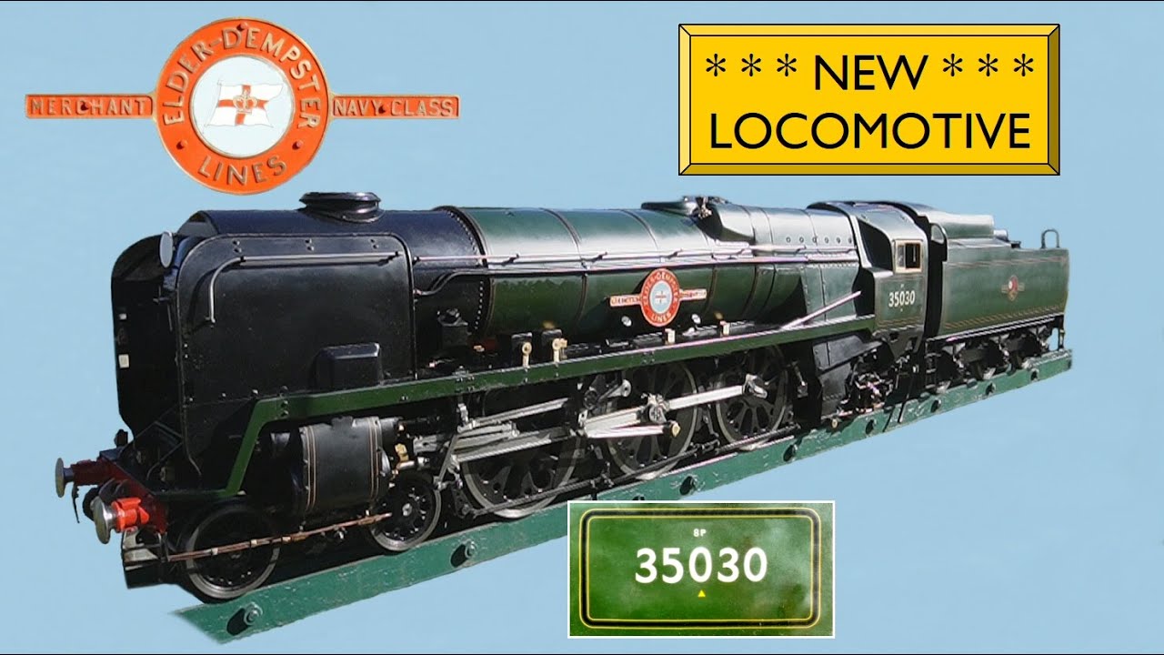 Merchant Navy Class Locomotive. New Steam Locomotive. Five inch gauge. First day for new Locomotive.