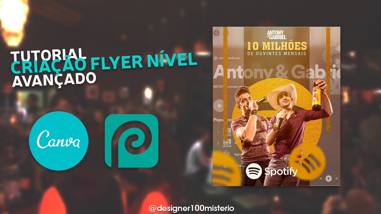 Crie flyers avançados com o Canva e Photopea - tutorial completo
