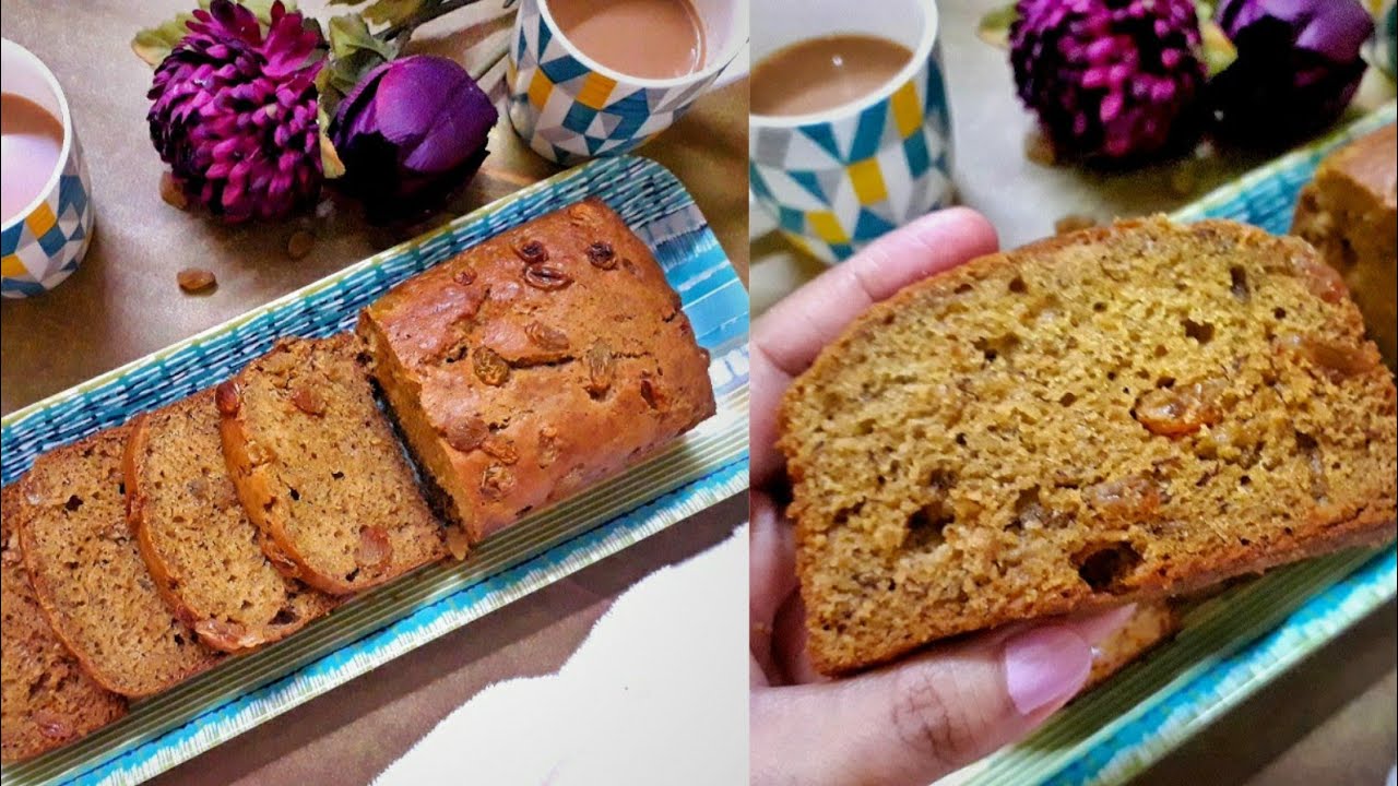 Banana Raisin Loaf Cake / Banana Raisin Cake / Whole Wheat Banana Raisin Cake / Banana Cake