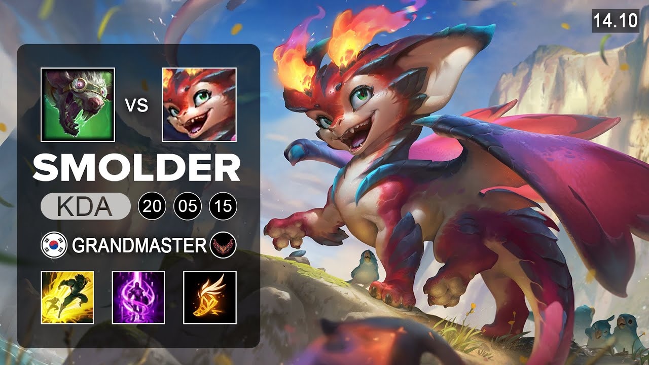 Smolder vs Twitch ADC - KR Grandmaster - Patch 14.10 Season 14
