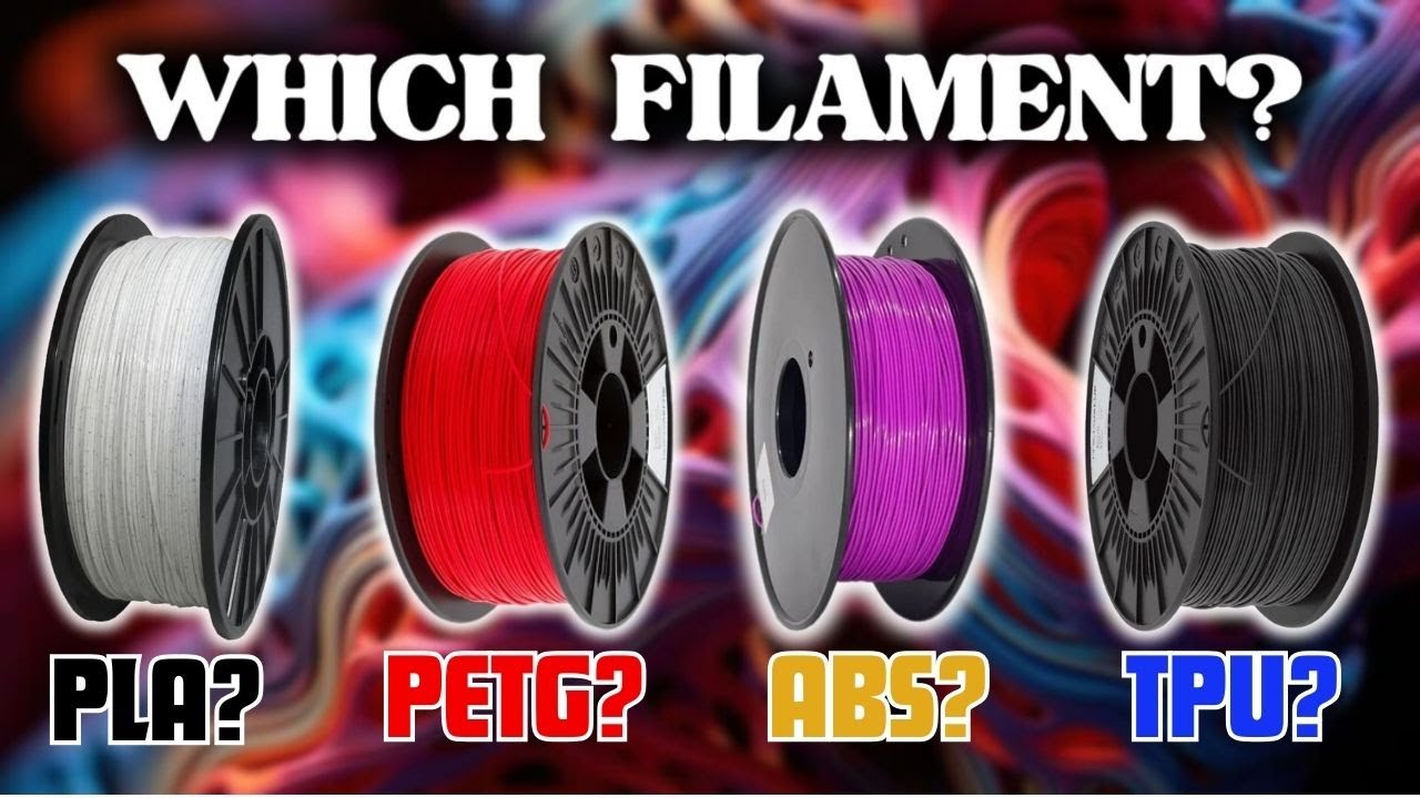 Ultimate 3D Printer Filament Guide in 2 Minutes! (PLA, PETG, ABS, TPU Explained)