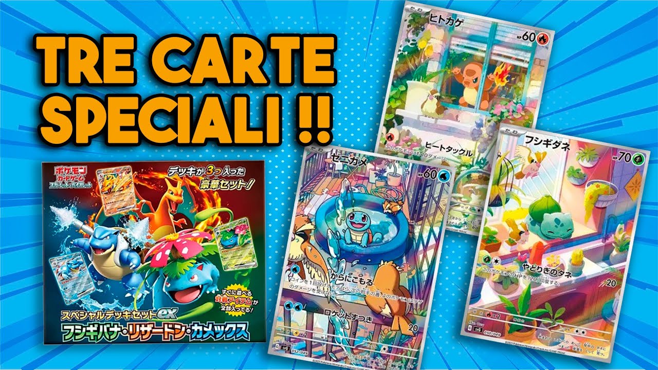 POKEMON Set 3 Deck SPECIALI VENUSAUR , CHARIZARD & BLASTOISE