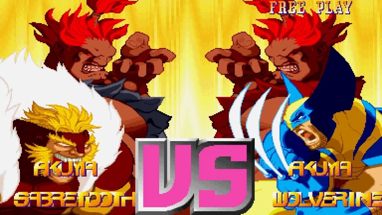 (PS4) X-Men vs Street Fighter Akuma and Sabertooth arcade mode