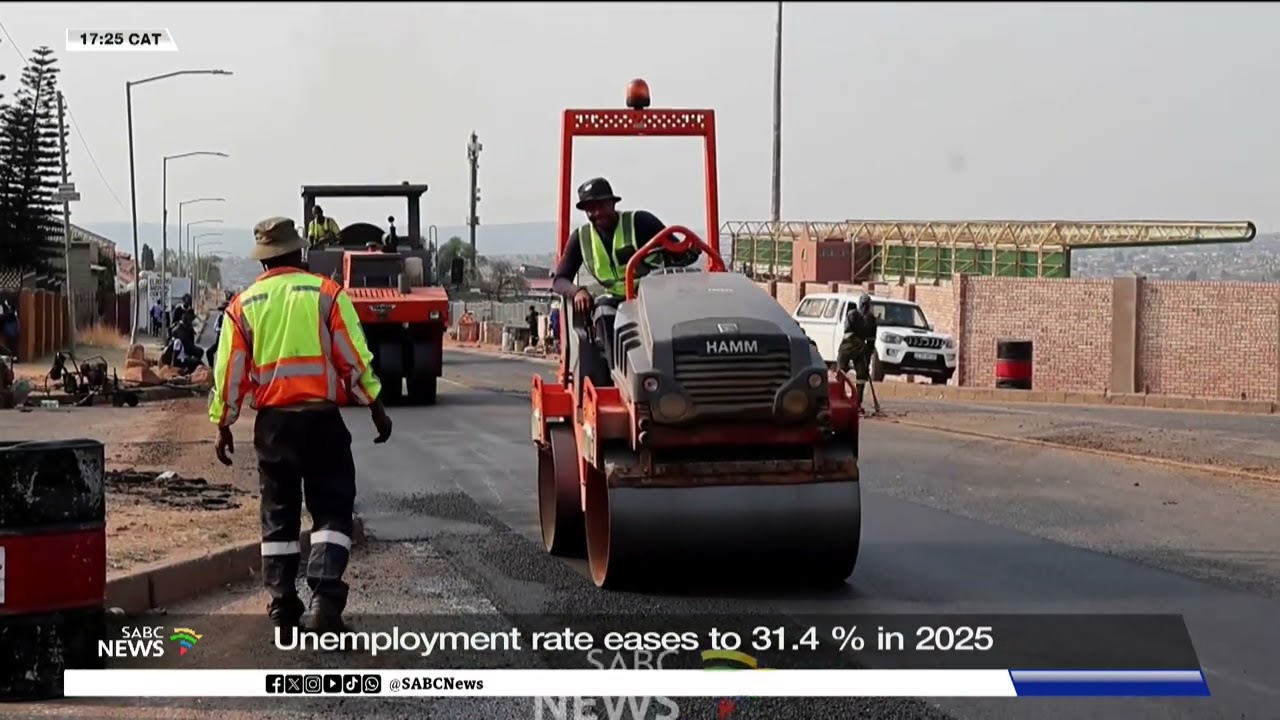 Unemployment rate eases to 31.4 % in 2025