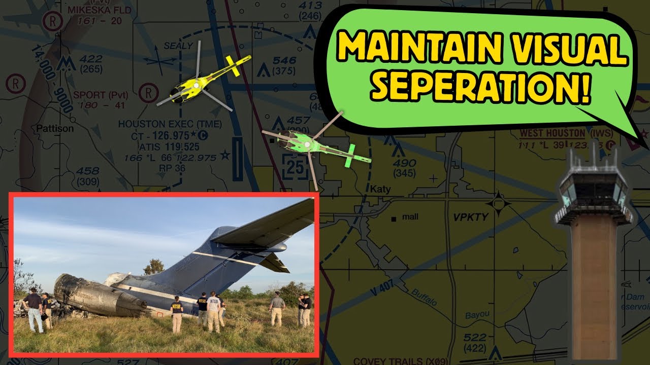 MD-87 Crash at Houston - Executive | All onboard Survived #atc