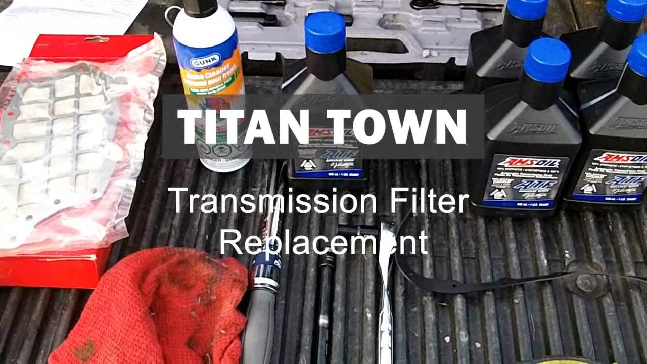 Замена трансмиссионного фильтра и жидкости Nissan Titan Armada | Очистка поддона.