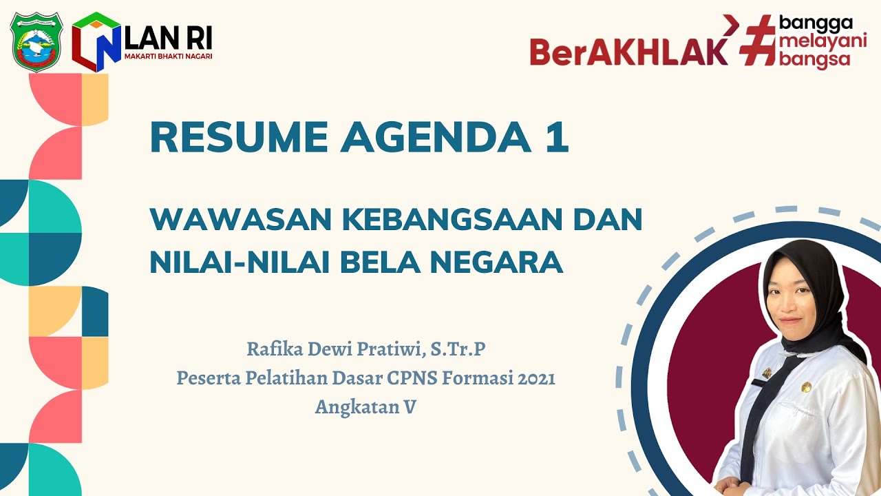 RESUME AGENDA 1 - WAWASAN KEBANGSAAN DAN NILAI BELA NEGARA