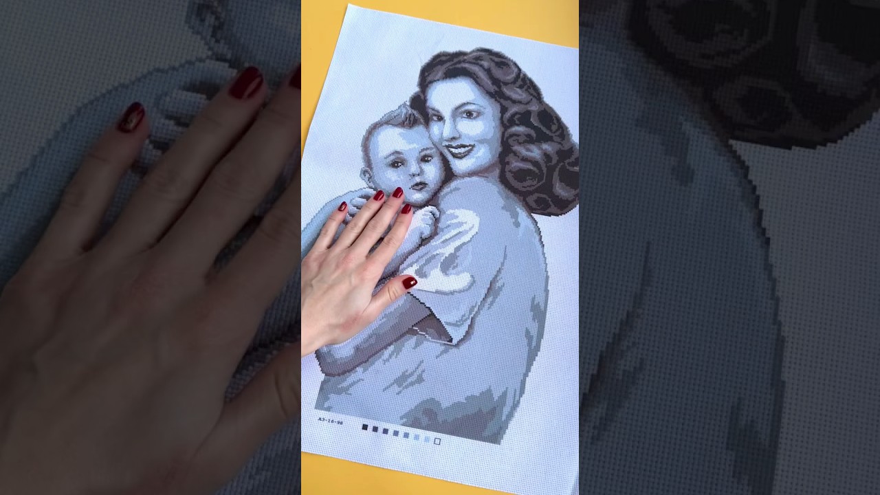 💛Схема для вишивки бісером або нитками «Мама з сином» А3-16-098 32х43 см