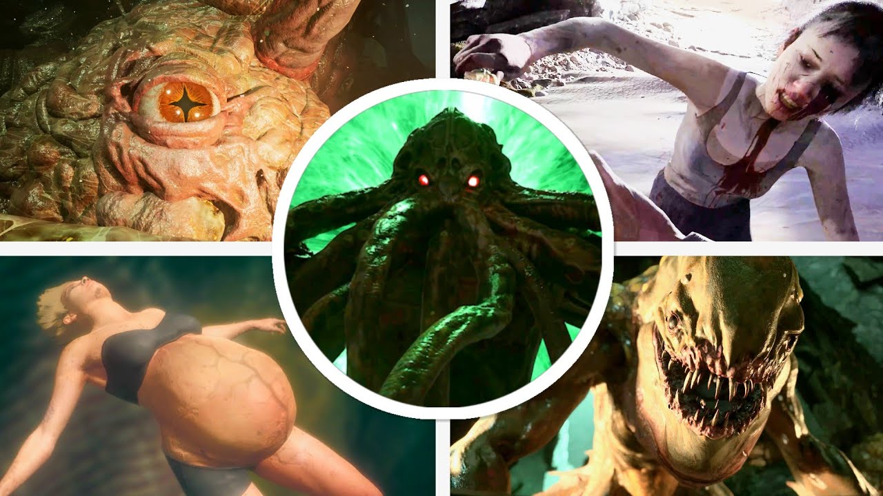 Ктулху: Космическая бездна &mdash; Все сцены с боссами и монстрами [4K60FPS]