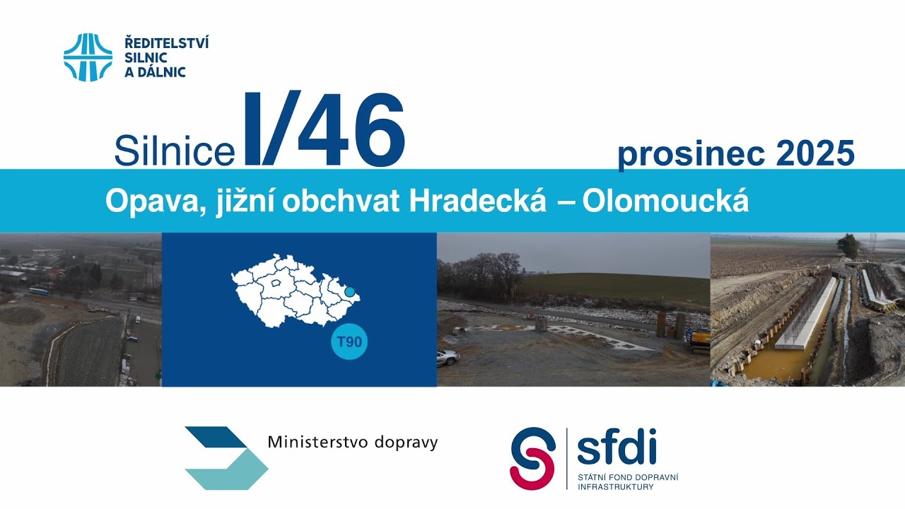 I/46 Opava, jižní obchvat, Hradecká–Olomoucká (dokumentace stavby 12/2025)