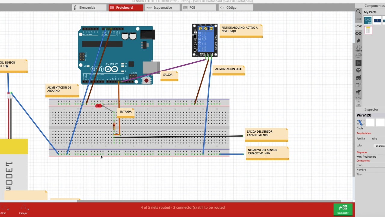 CONEXIÓN SENSOR DE PROXIMIDAD CAPACITIVO NPN EN MONTAJE ELECTRONEUMÁTICO CONTROLADO CON ARDUINO
