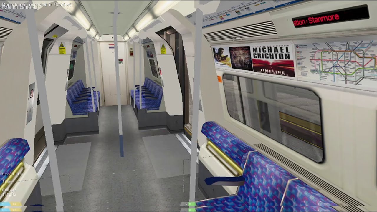 OpenBVE Jubilee Line Brake and Acceleration Testing.
