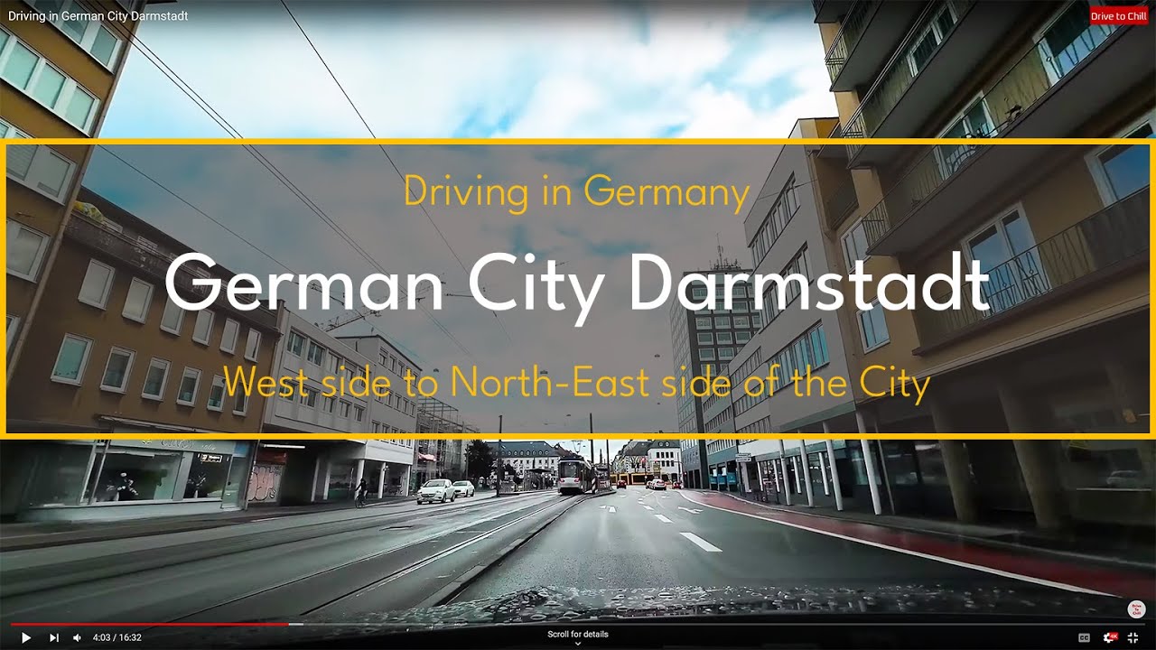 Driving in German City Darmstadt