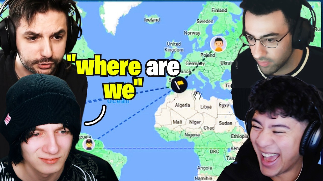 4 idiots play geoguesser for $1000...