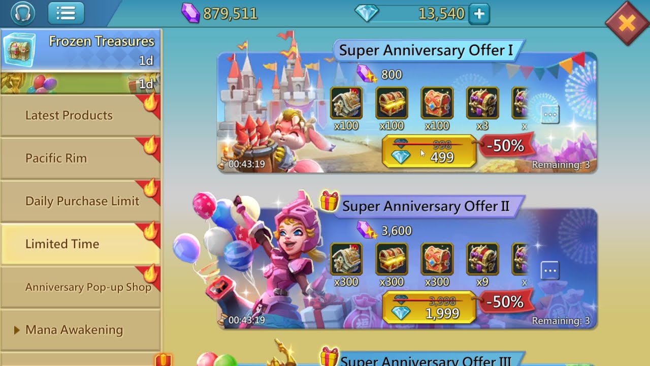 TONS OF LIMITED PACKS - Champion chests - Lords Mobile