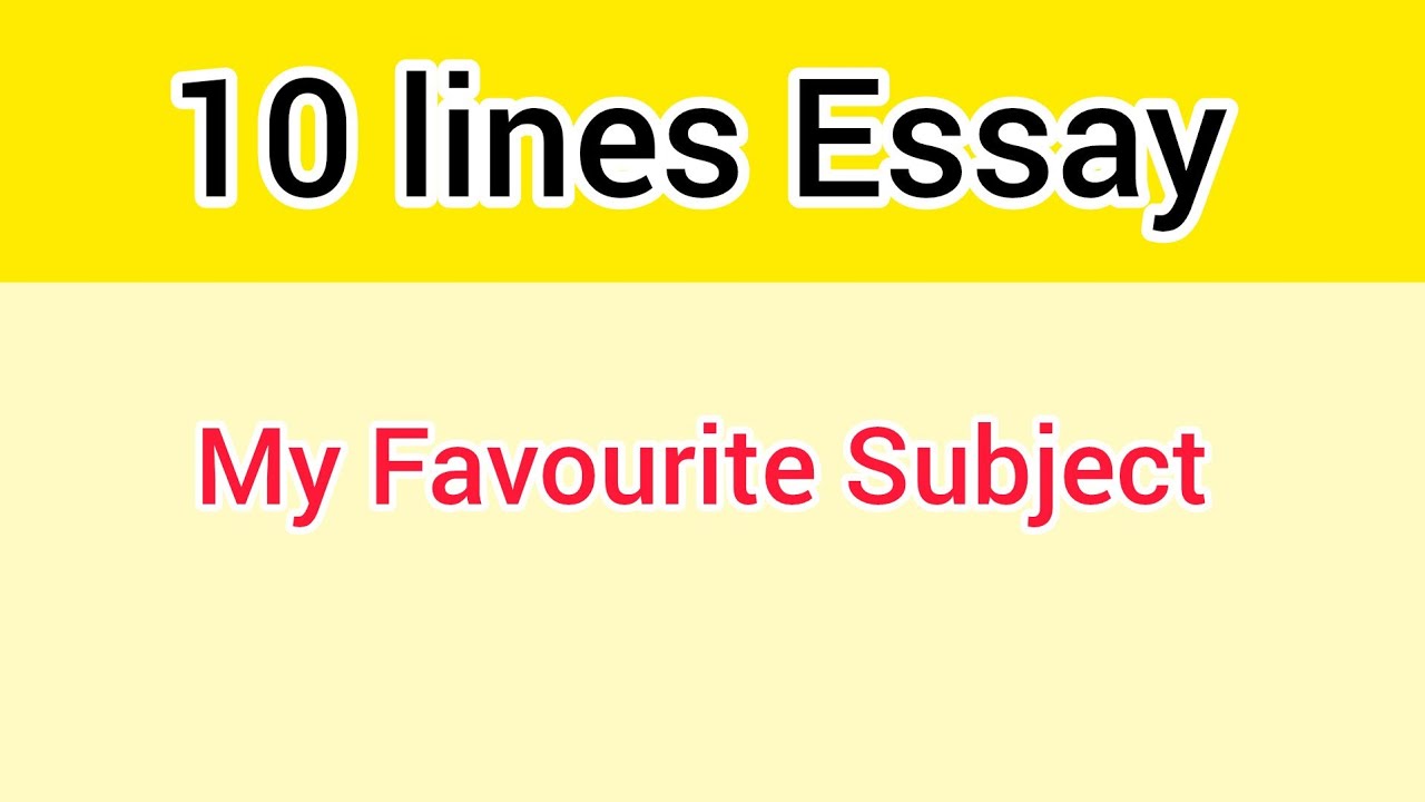 My Favourite Subject | 10 Lines Essay on My Favourite Subject | Bengali Is My Favourite Subject |