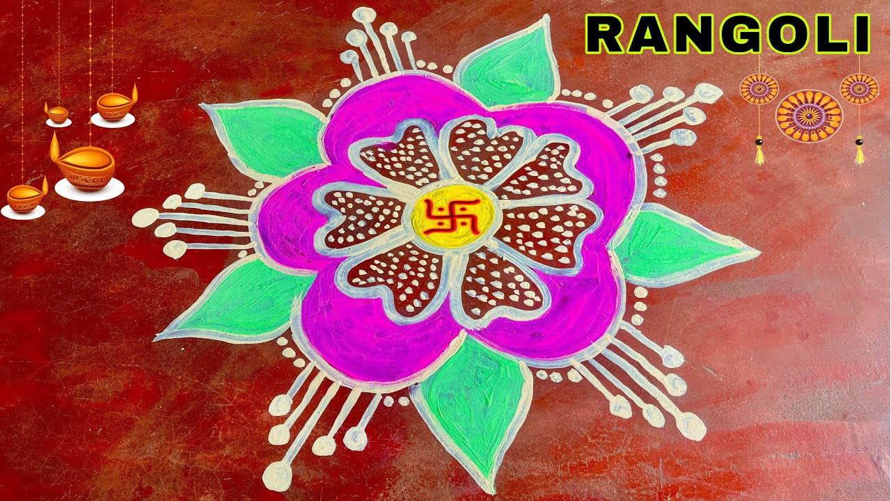 Simple Beautiful Rangoli Designs💐|| Easy Muggulu🌼