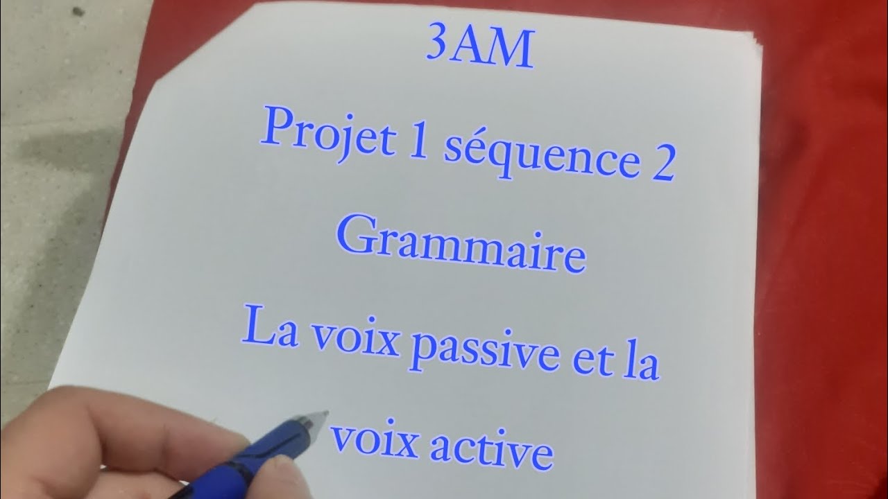 3AM projet 1 séquence 2 grammaire