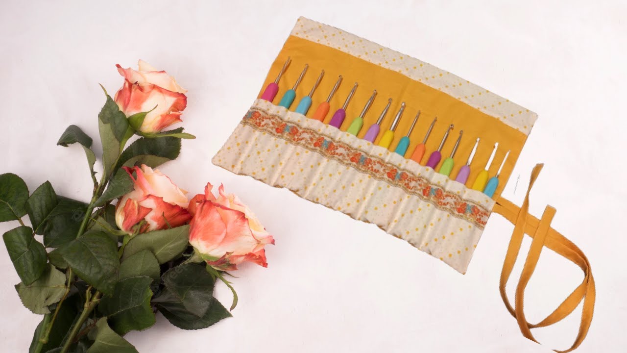 DIY: Porta agulha de crochê / Fácil de fazer / medidas na descrição do vídeo/crochet needle holder