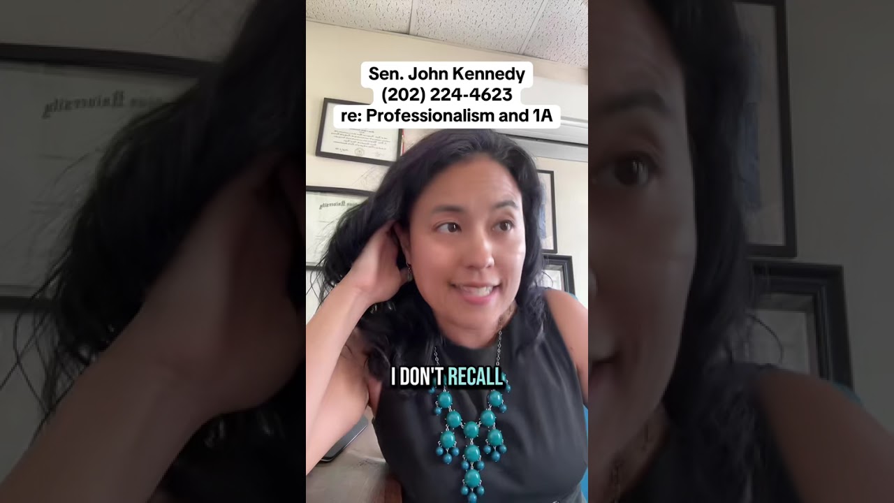 Calling Sen. John Kennedy re: acting like a child