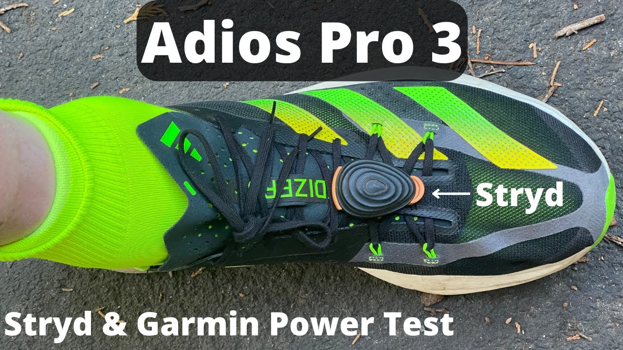 adidas Adizero Adios Pro 3 — тест мощности Stryd и Garmin