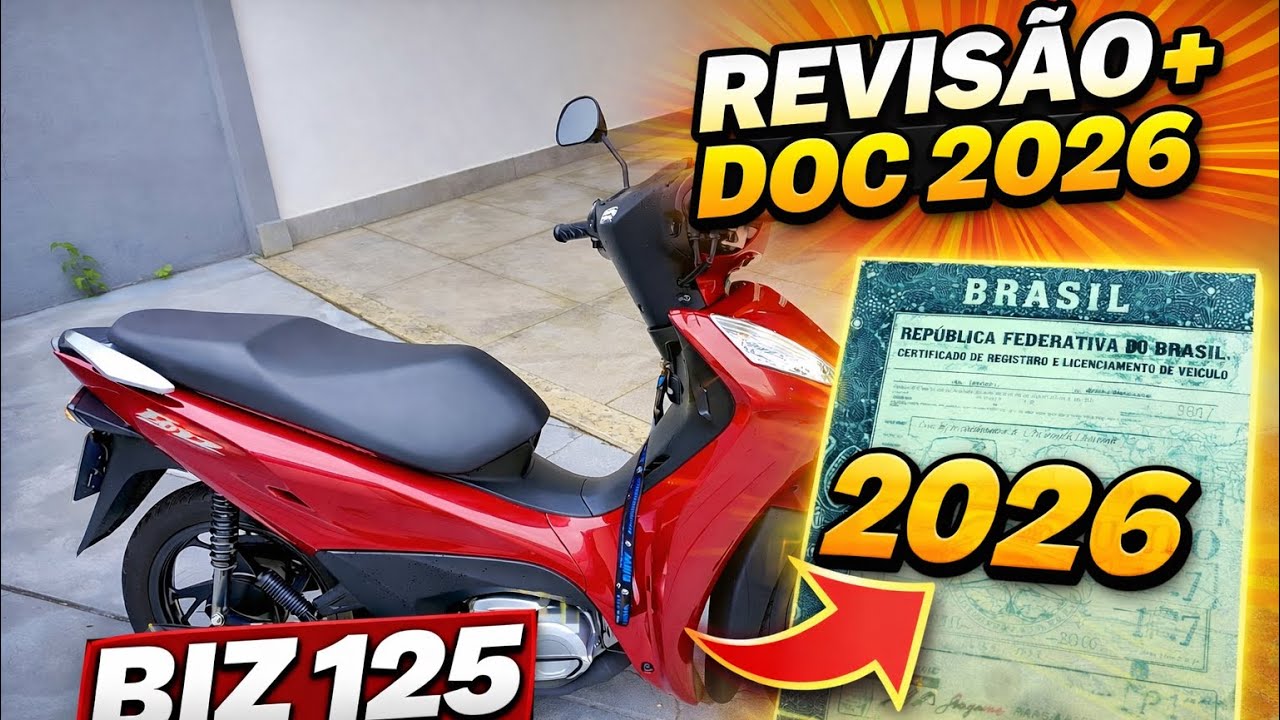 QUANTO CUSTA MANTER UMA HONDA BIZ 125 ANUALMENTE? REVISÃO DE UM ANO E DOCUMENTAÇÃO 2026