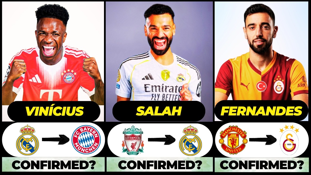 🚨 NEW CONFIRMED TRANSFERS & RUMOURS! 🚨🔥 ft. Salah, Vinicius, Fernandes... etc