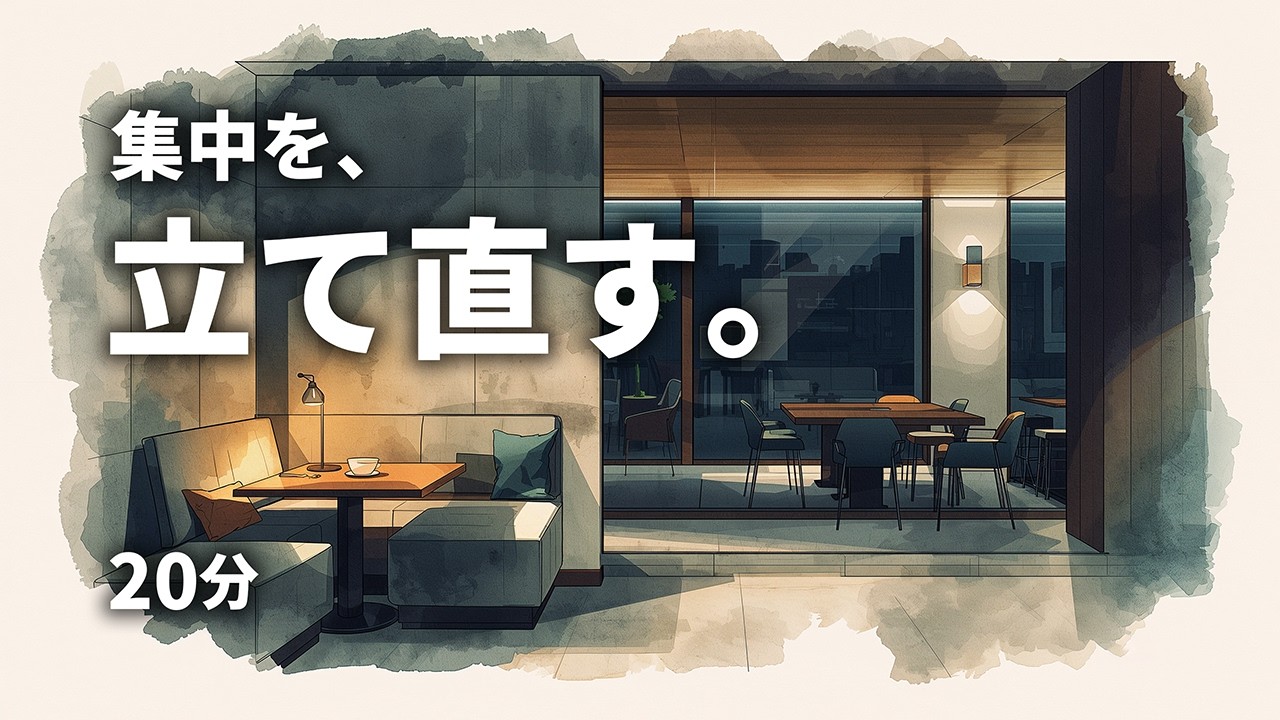 集中を、立て直す｜勉強用BGM（20分）｜歌なし｜Study Focus