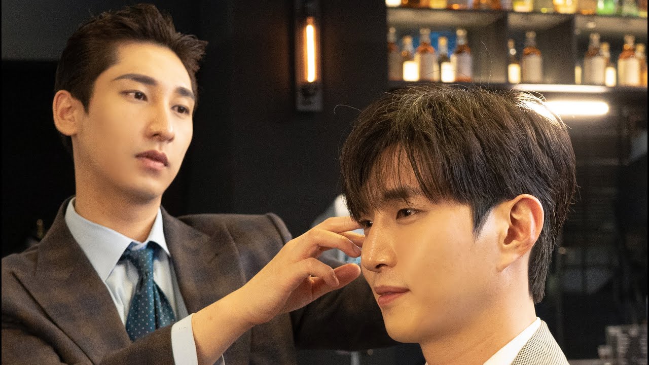 ASMR BARBER💈- lee hong gi hair(이홍기) 시스루댄디컷 바버샵 asmr l  Relax With a haircut Scissors in Barbershop