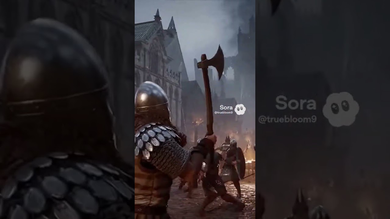 Vikings at battle in Gothic city🖤✨️⚔️