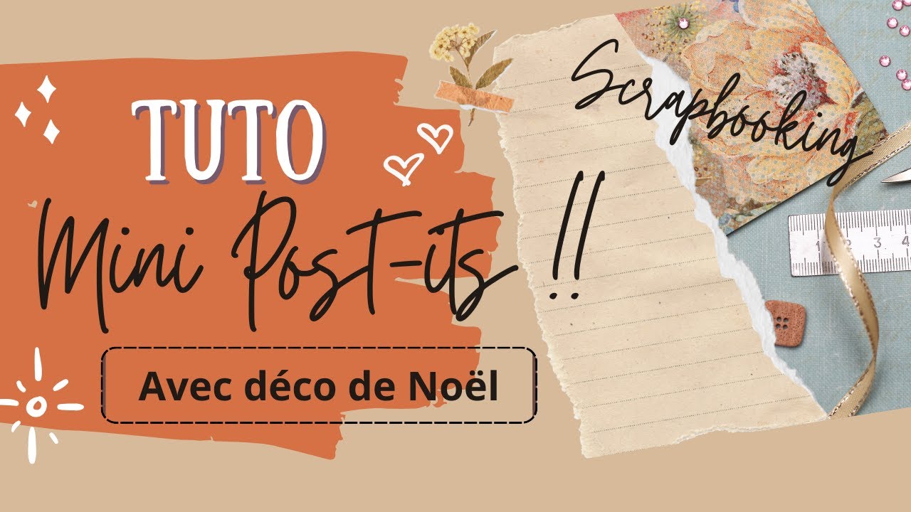 Utiliser des CHUTES de papiers et STICKERS de Noël ACTION pour réaliser des mini post-its !!