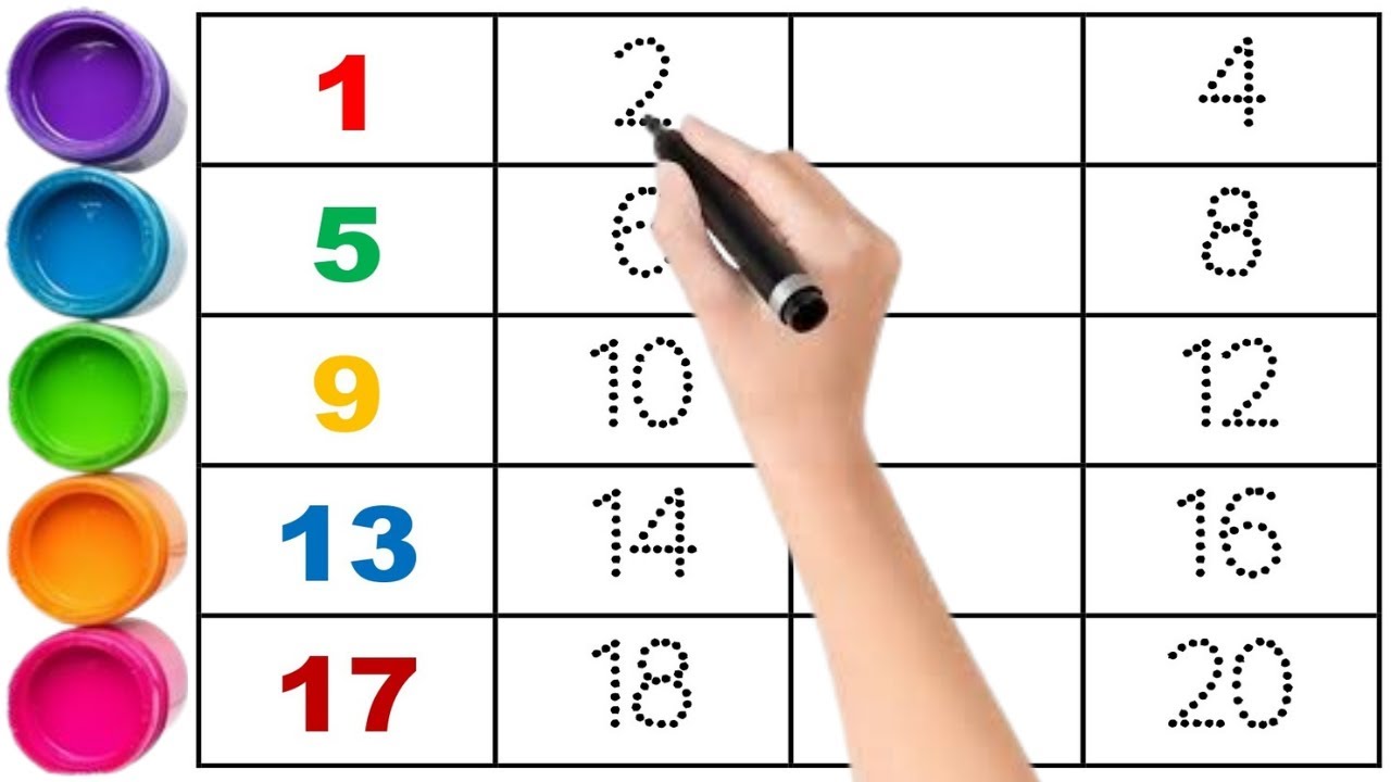 Learn Numbers 1 to 20 ✍️ | Number Tracing for Kids | ABC123 Magical Learning 🎨✨