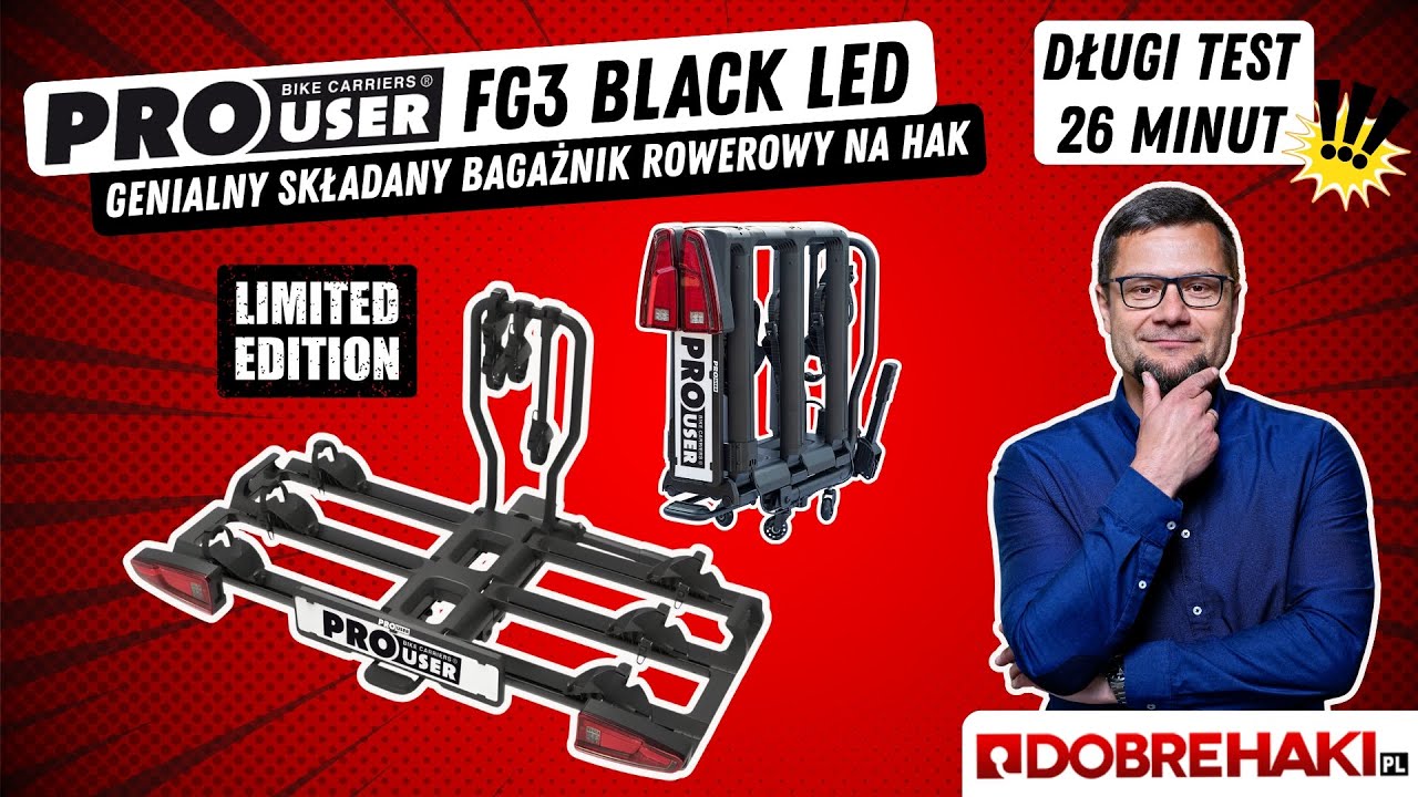 Najlepszy bagażnik rowerowy na e-bike? Zobacz PRO-USER FG3 BLACK LED