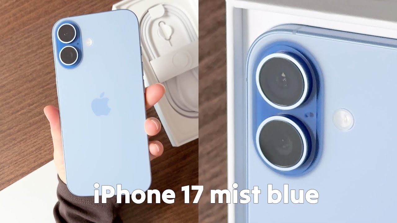 아이폰 17 미스트 블루 개봉기 | iphone17 mist blue