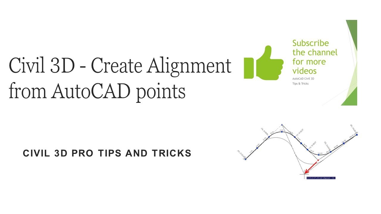 Civil 3D - Create Alignment from AutoCAD points in AutoDesk AutoCAD CIVIL3D