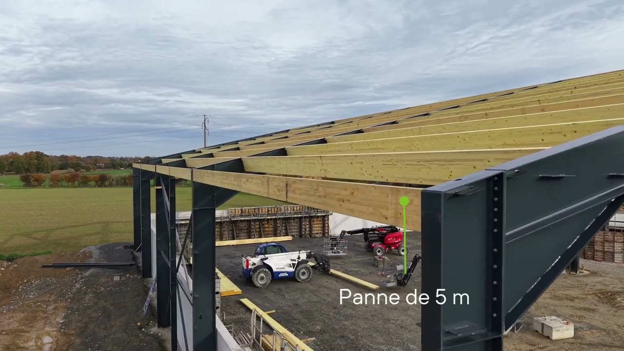 Construction d’un bâtiment agricole pour méthanisation de 40 m : stockage machines en Bretagne