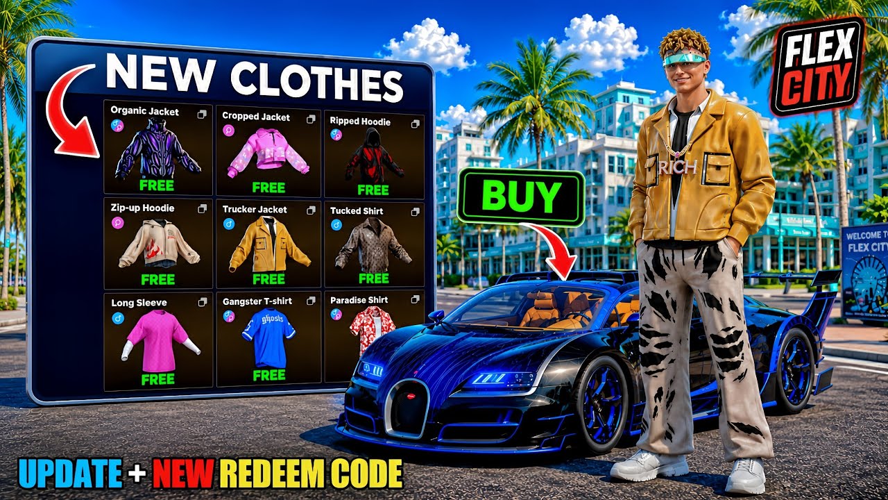 FLEX CITY NEW UPDATE 😱 Bought ALL Items + NEW Redeem Code! 🔥