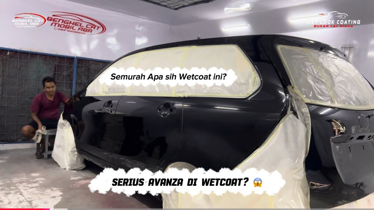 LAGI DAN LAGI !!!! Wet look coating mobil avanza dan ganti warna SPECIAL DEEP BLACK