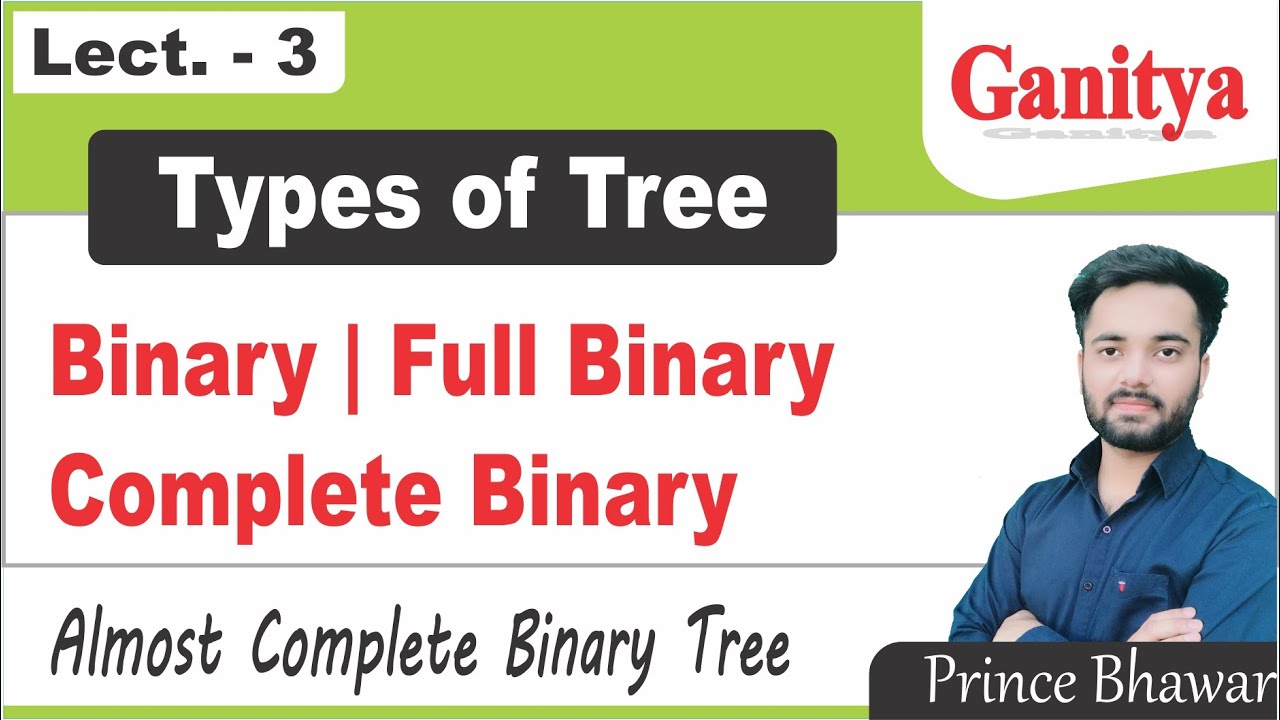 Types of Trees | Binary Tree | Full binary Tree| Complete Binary Tree | Almost Complete Binary Tree