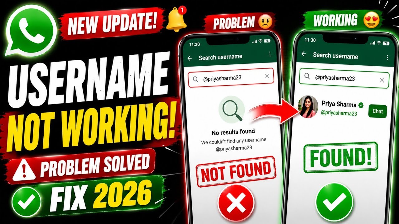 Не работает поиск по имени пользователя в WhatsApp | Функция имени пользователя не работает | Нов...