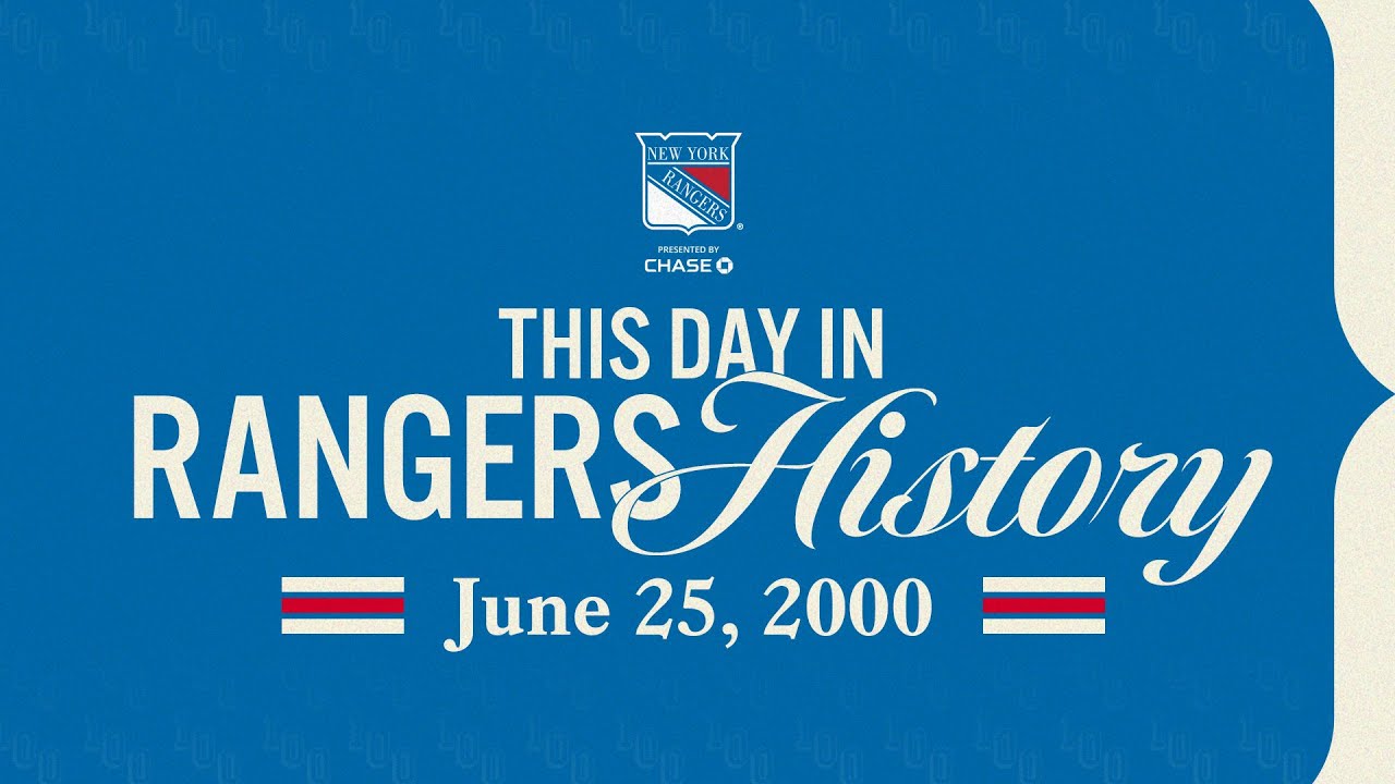 This Day in Rangers History: Henrik Lundqvist Selected in the NHL Entry Draft.