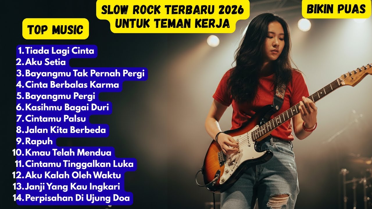 KUMPULAN 14 LAGU SLOW ROCK BIKIN TENANG - BAYANGMU TAK PERNAH PERGI