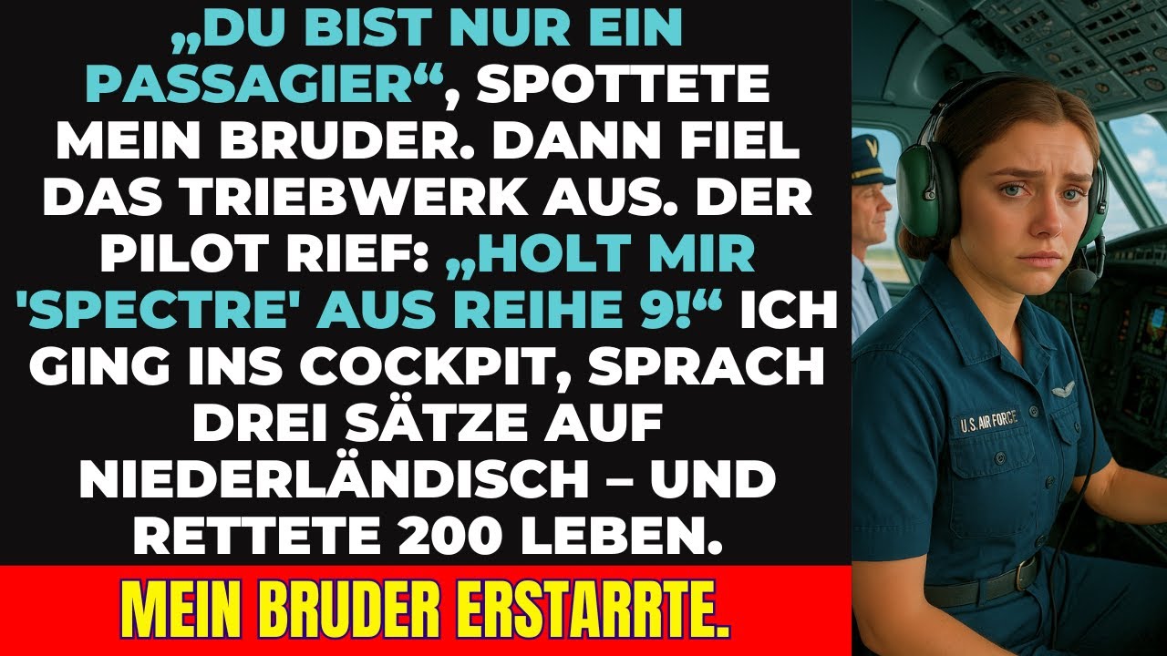 Mein Bruder verspottete mich im Flugzeug – bis ich plötzlich 200 Leben retten musste