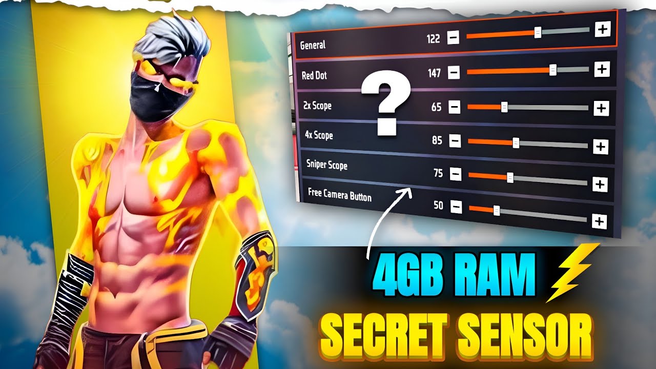 4GB Ram Free Fire Sensitivity ⚙️ | 4GB Sensitivity 👈🏻 | Secret Sensor 🔥🤔 || It's Me @NetherX9