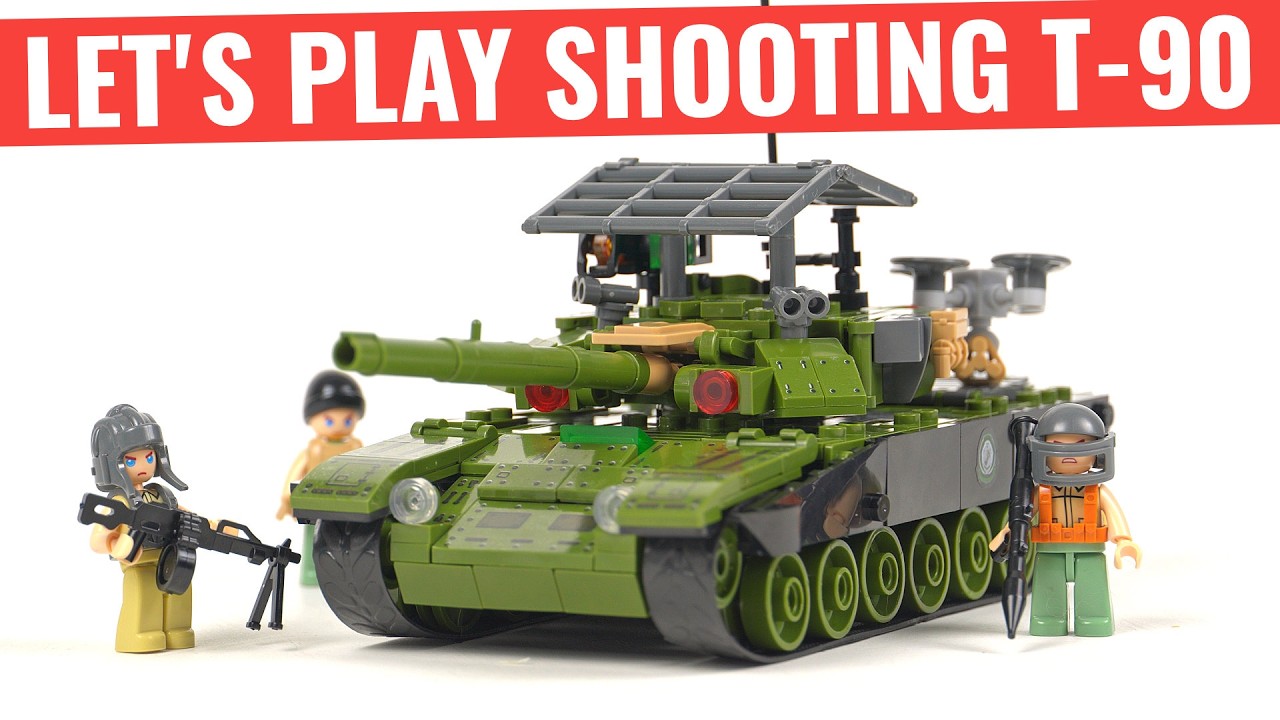 Sluban's T-90 With Play Features & Built by Minifigures