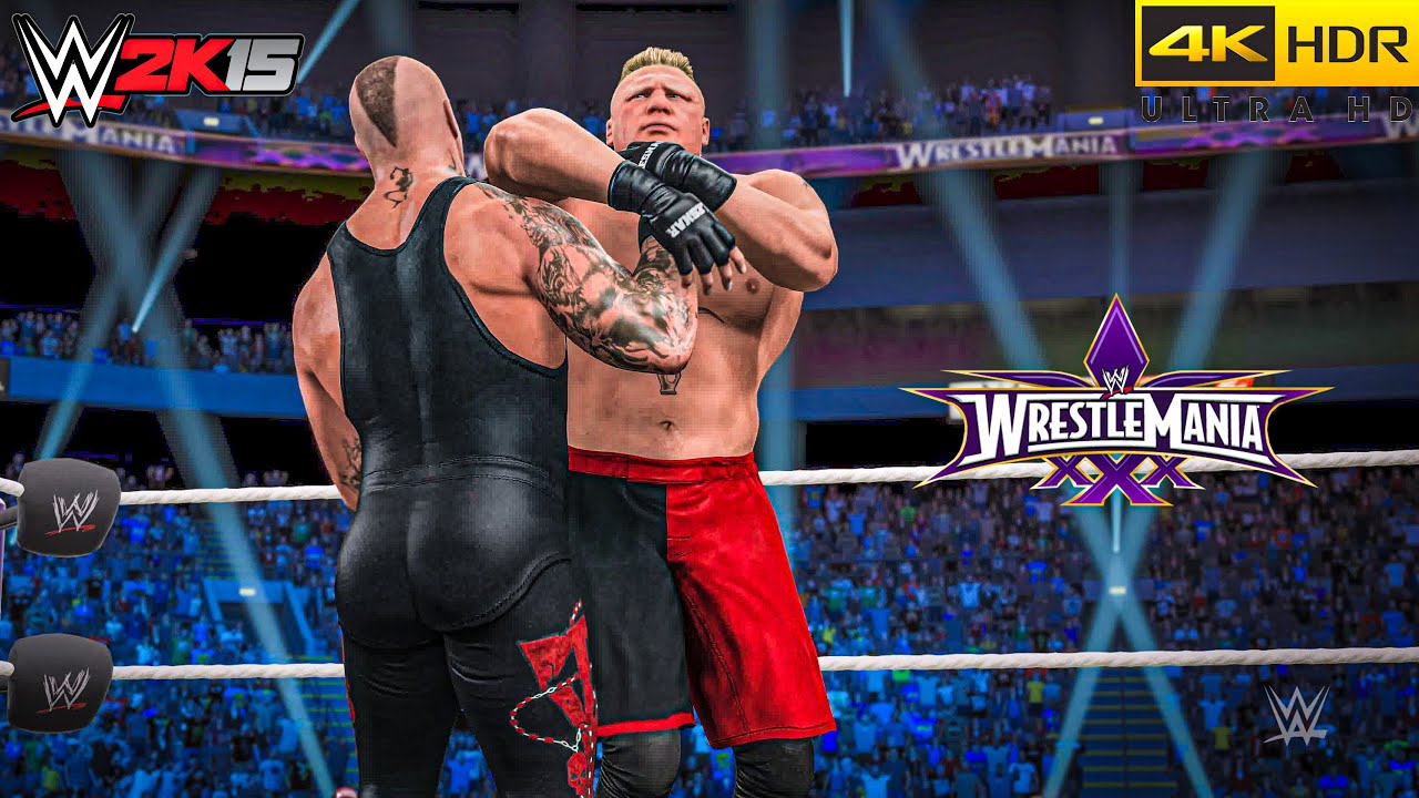 WWE 2K15 Undertaker, vs Brock Lesnar, at Wrestlemania 30 | 4K